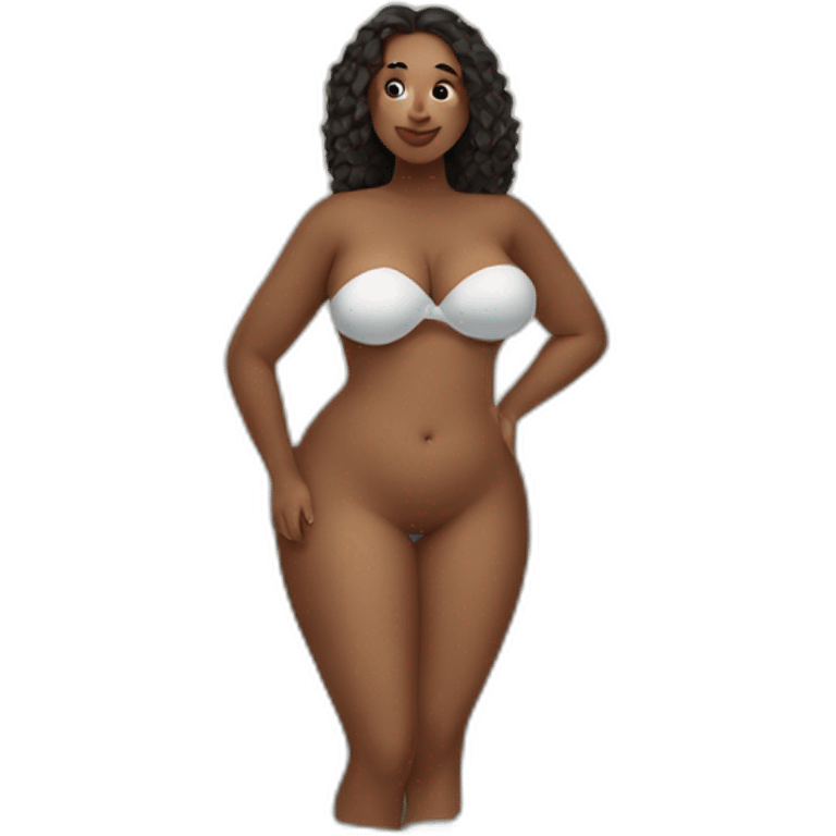 Full body Curvy girl in bath emoji