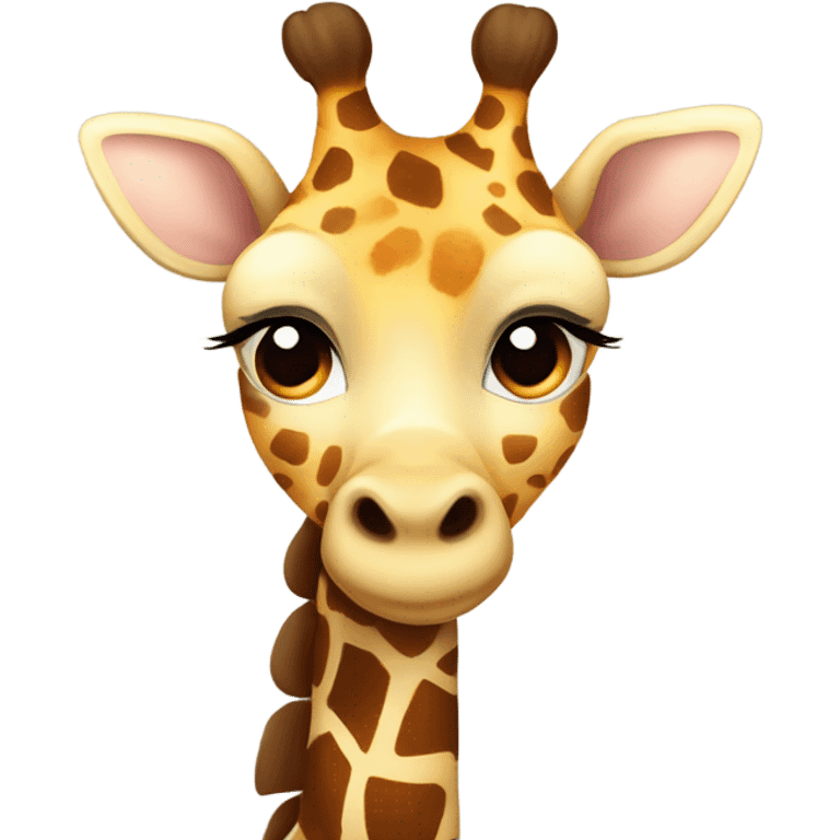 Cute baby giraffe laying emoji