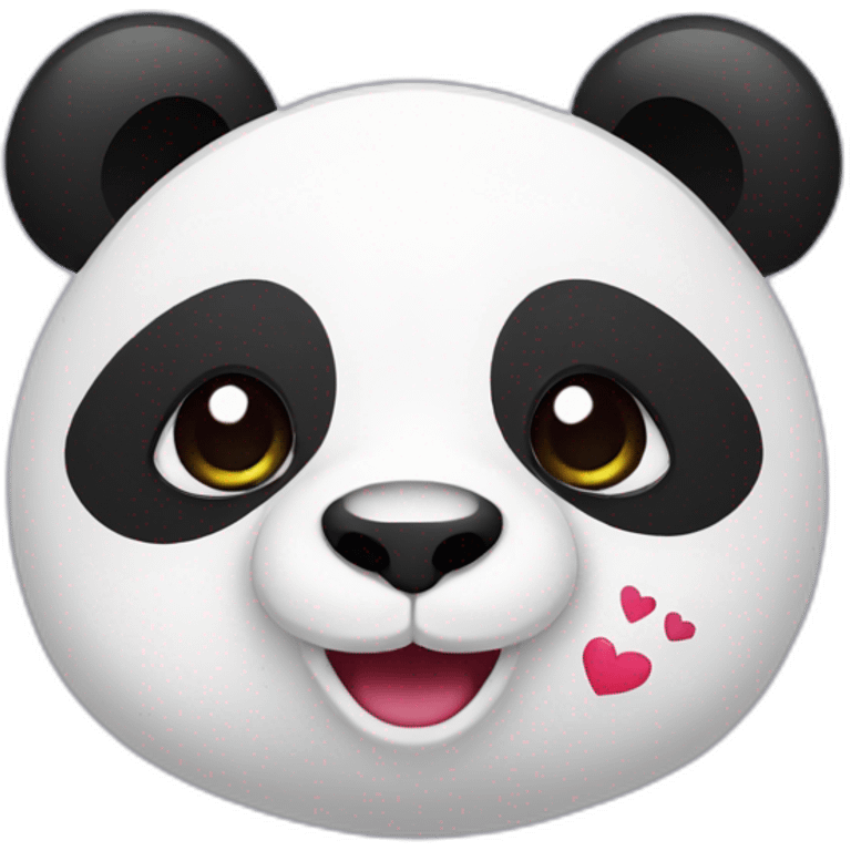 Panda with hearts emoji