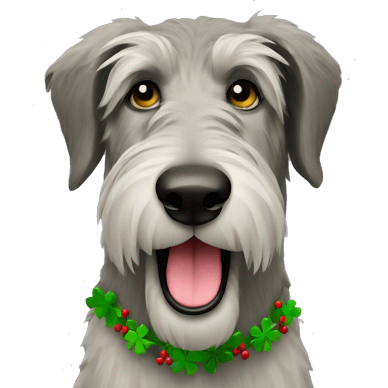  Christmas irish wolfhound dog emoji