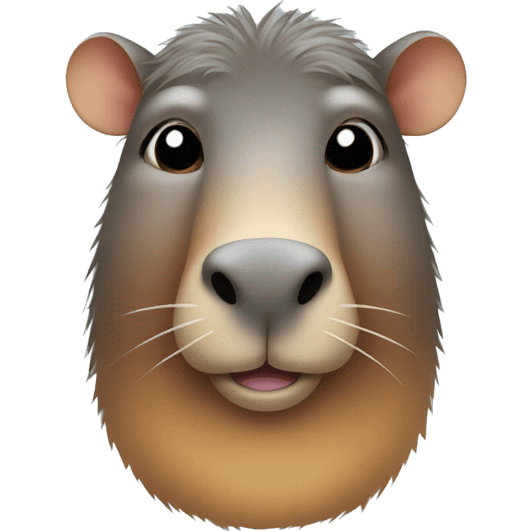 create capybara emoji with gradient metallic colors emoji