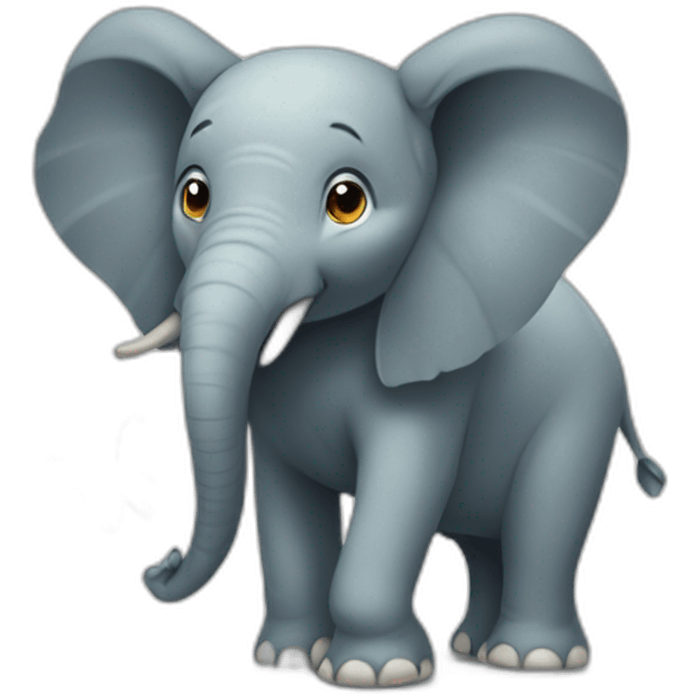 éléphant avec un papillon emoji