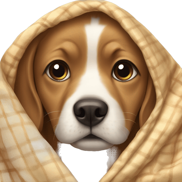 Dog in a blanket emoji