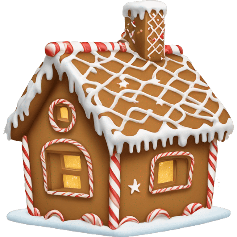 Gingerbread house with stars emoji