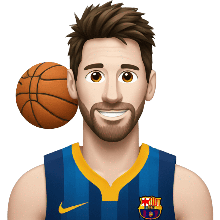 Messi qui joue au basket emoji