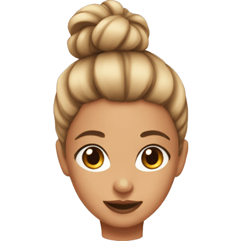 Girl with a bun emoji