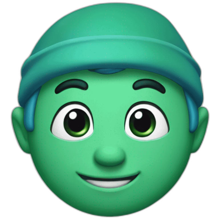 Smurf green emoji