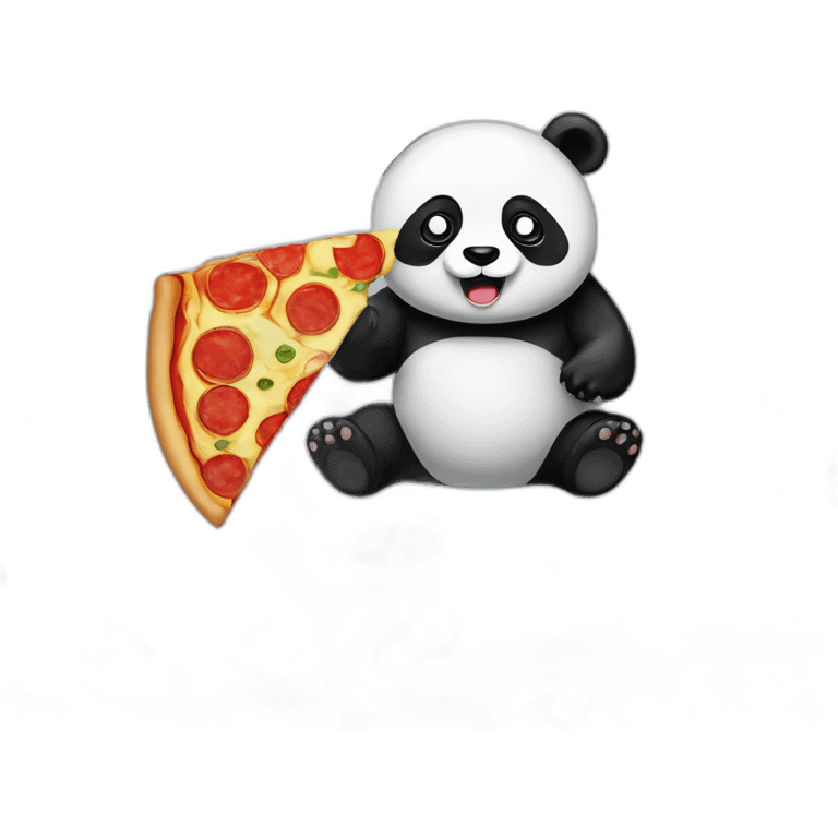 Panda fazendo pizza emoji