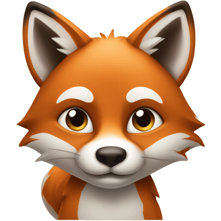 Fox raising one eyebrow emoji