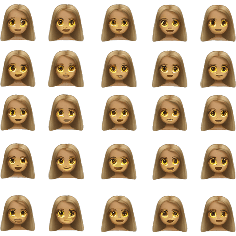 Girl with straight hair  emoji