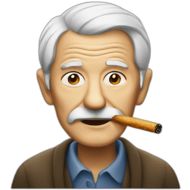 smoking old man emoji