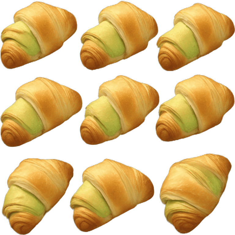 Pistachio croissant emoji