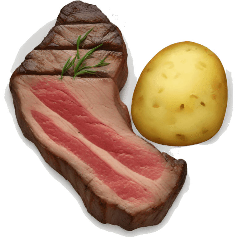 Ribeye steak and potatoes emoji