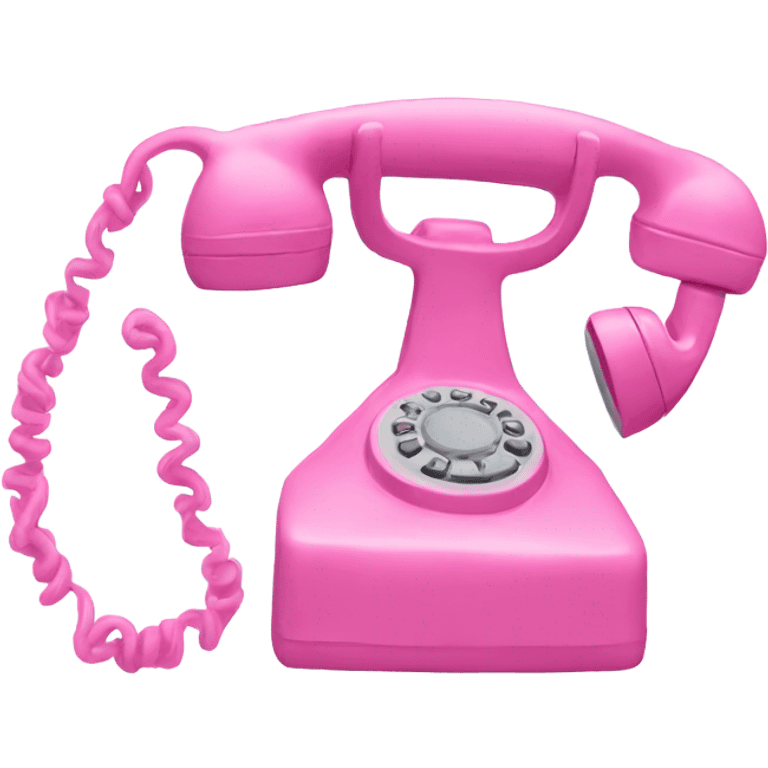 Pink phone emoji