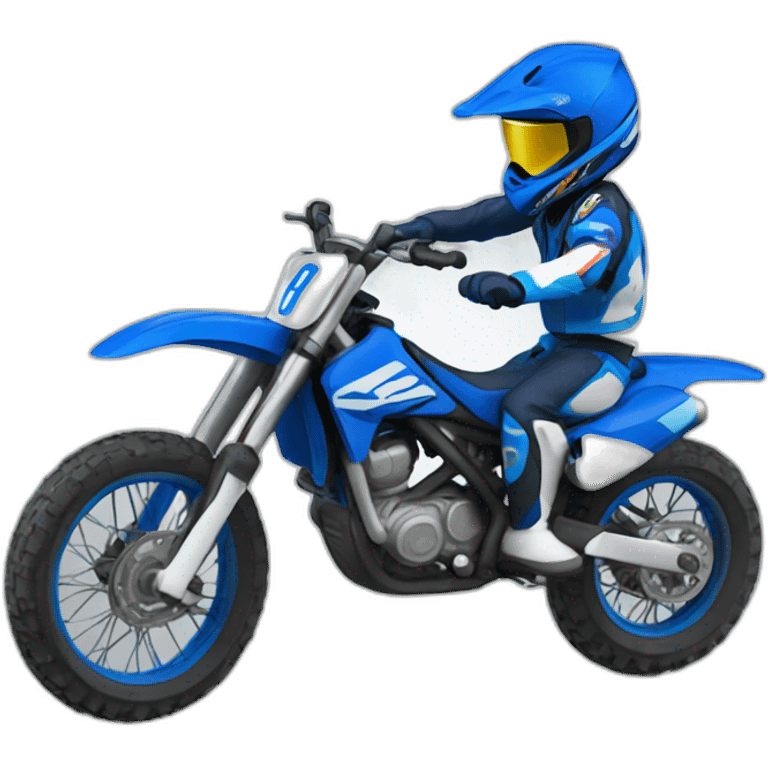 Motocross-bleue emoji