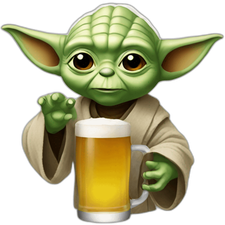 Yoda drink beer emoji