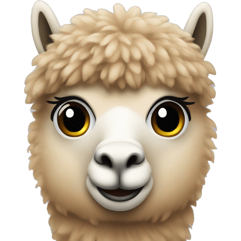 Alpaca with lashes  emoji