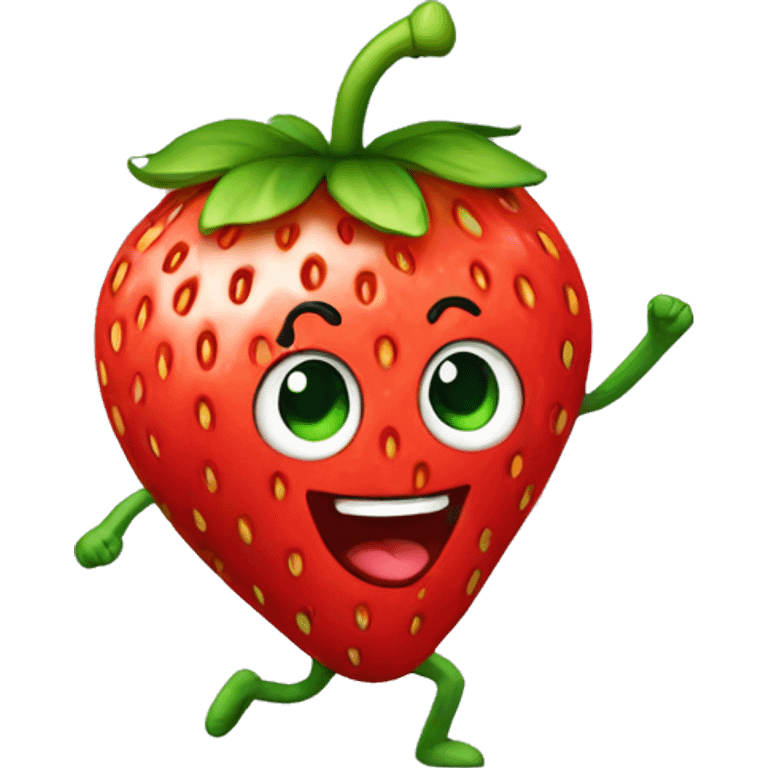 dancing strawberry emoji