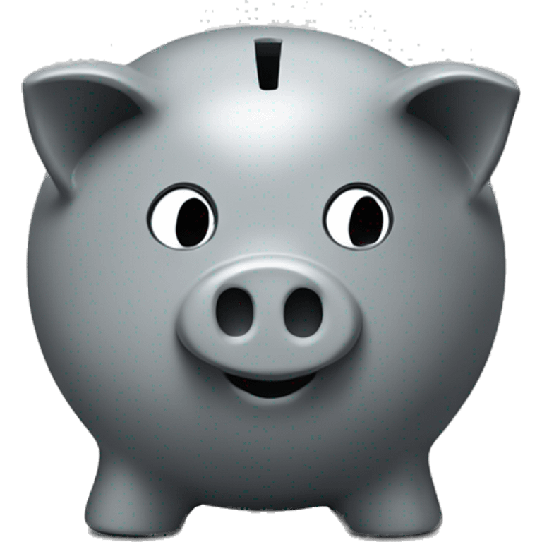 grey piggy bank emoji