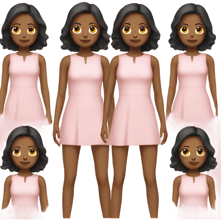 light pink short dress emoji