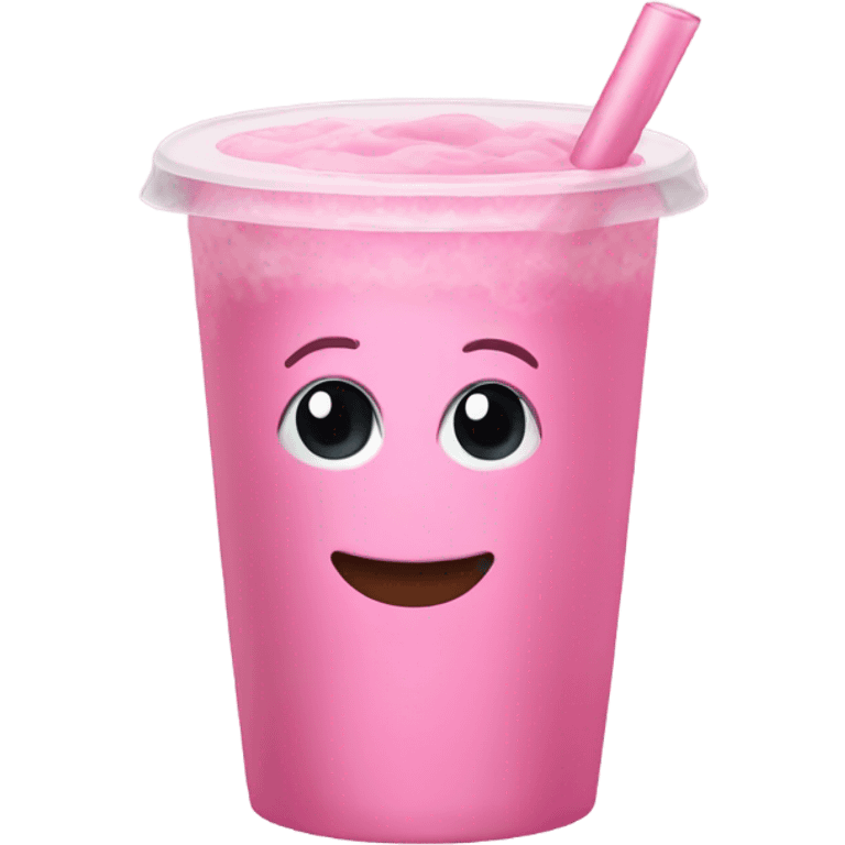 Pink ice coffee emoji