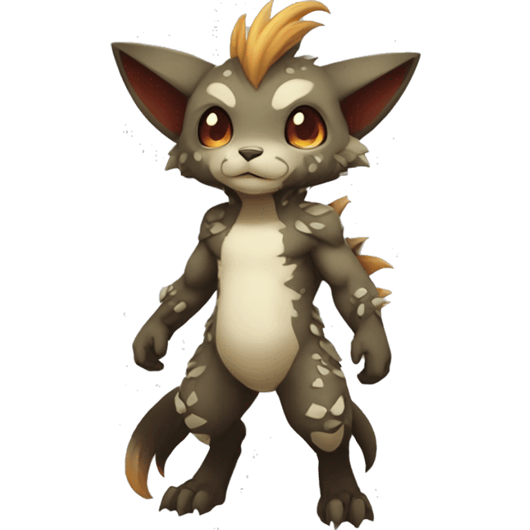 Anthro chibi kawaii Vernid-WickerBeast-Protogen-Primagen-Fakémon Full Body emoji