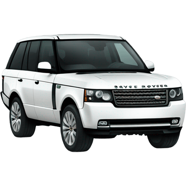 White Range Rover black tires  emoji