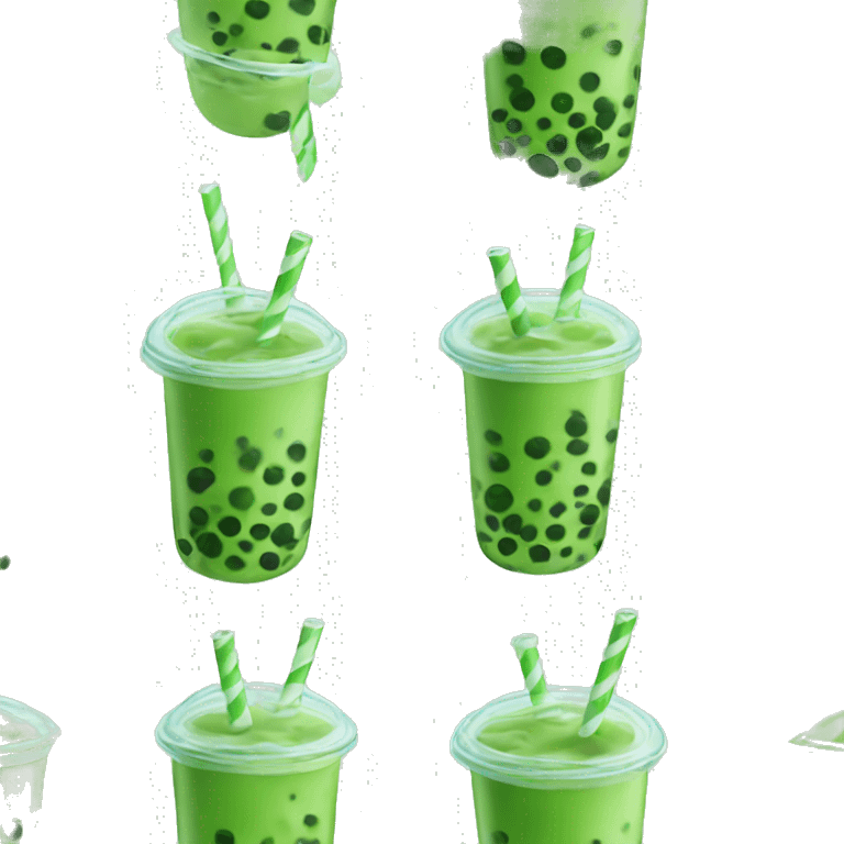 Green bubble tea emoji