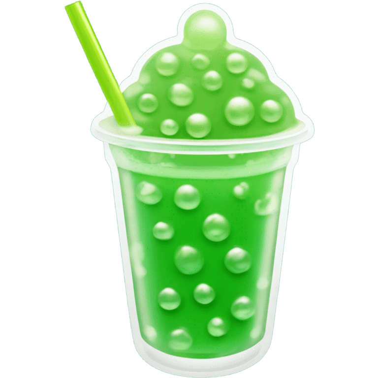 green bubble tea emoji