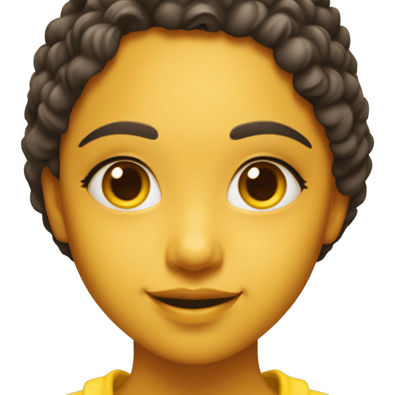 perfect yellow girl face emoji