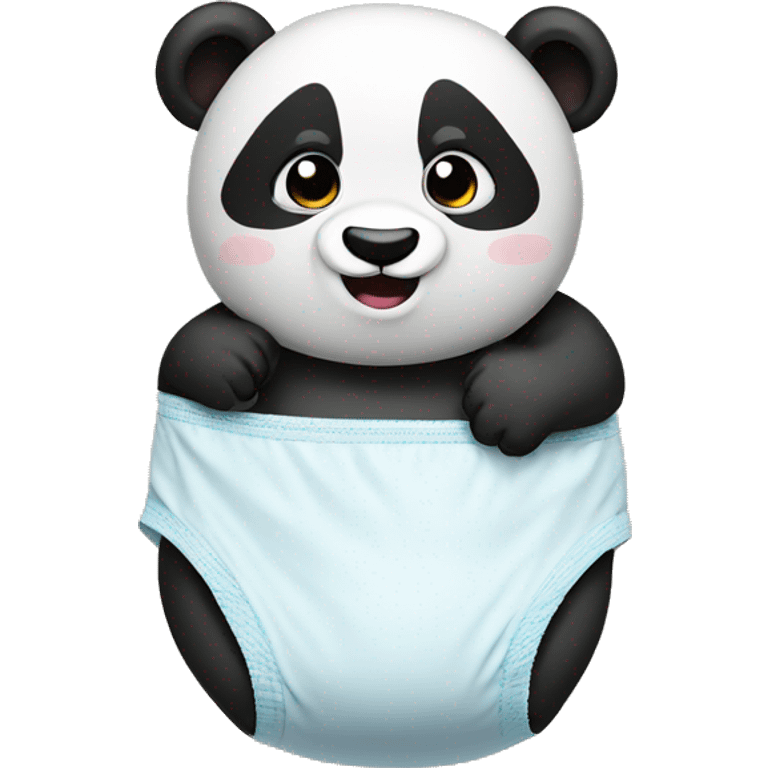 panda in a diaper emoji