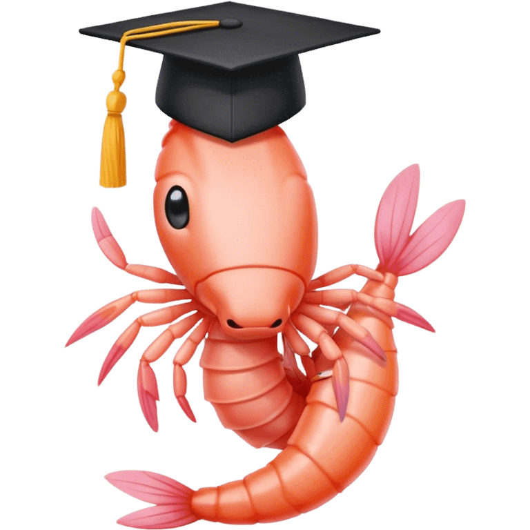 shrimp with phd hat emoji