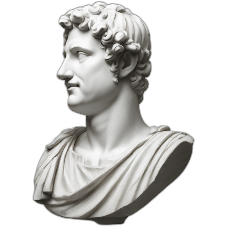 roman bust made of marble, portrait emoji