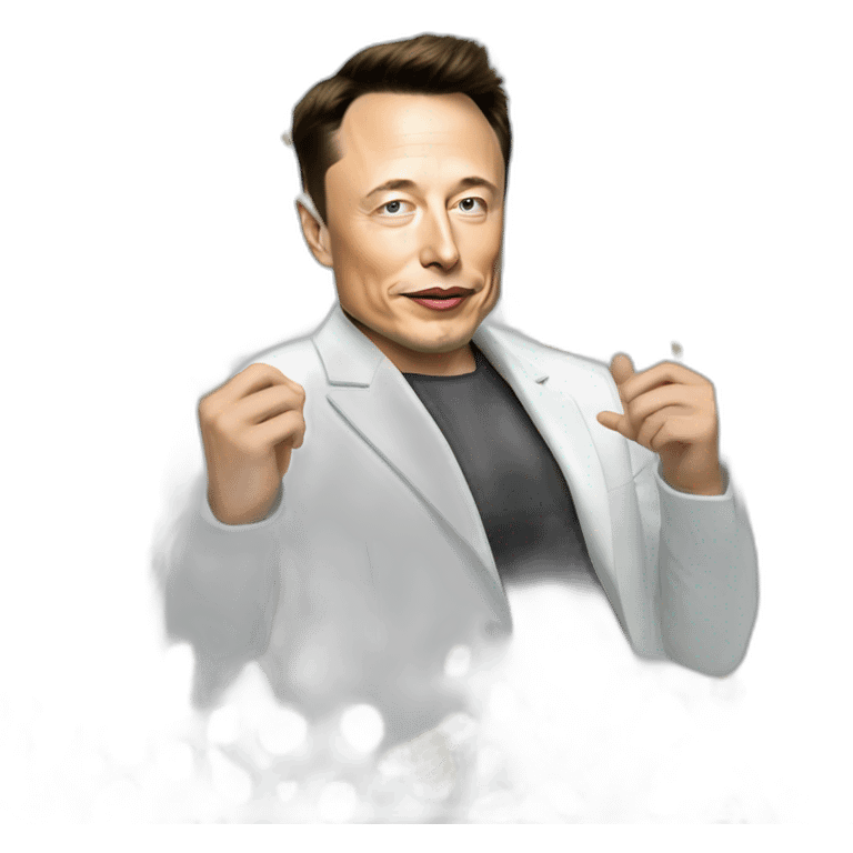 elon musk doing drugs, for educational purposes only, inclusiveness and positive, LGTBQ+ emoji