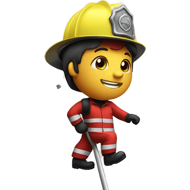 firefighter on pole emoji