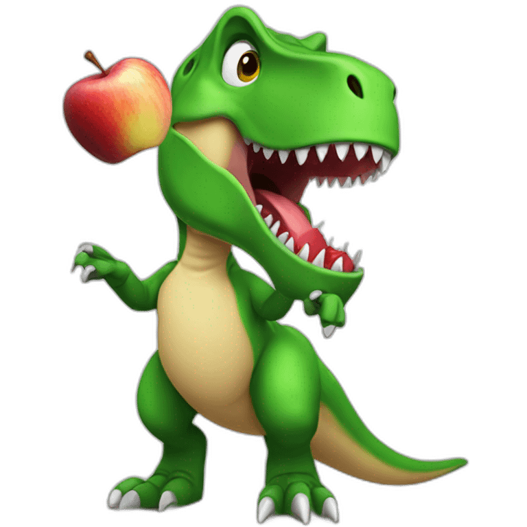 T-rex eating à Apple  emoji