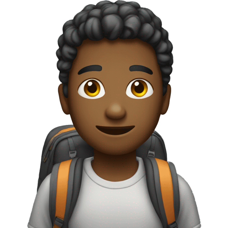 student with backpack emoji