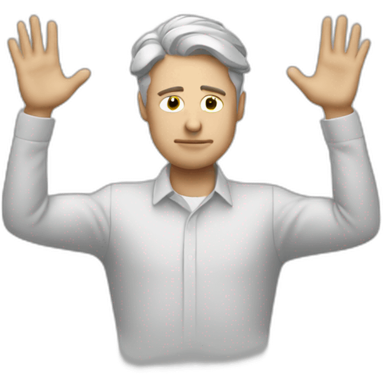 white man thinking hands on head emoji