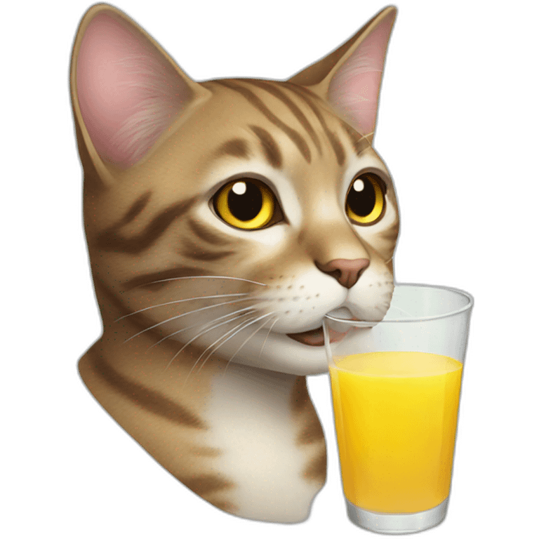 cat drink juice emoji