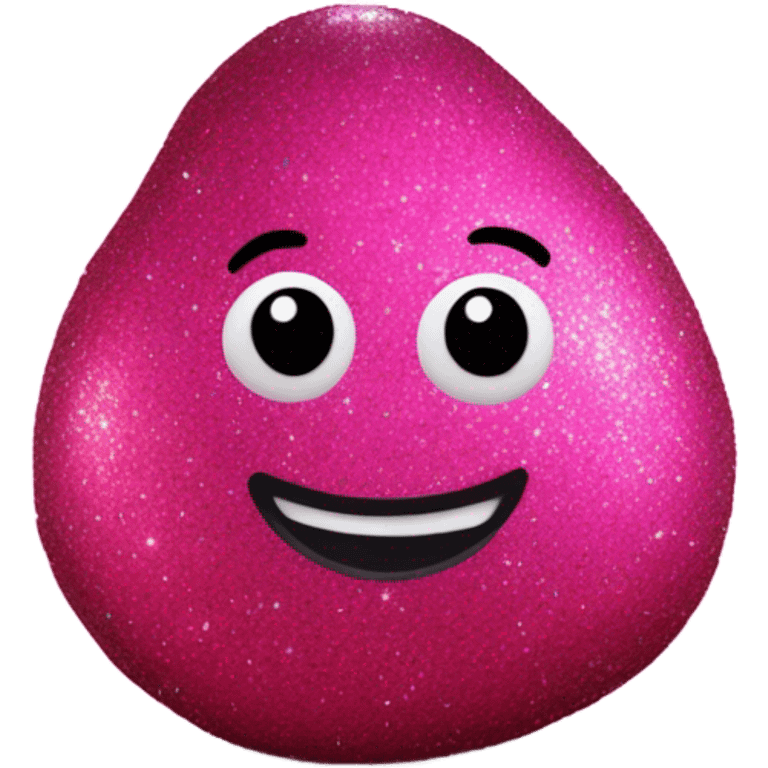 Hot pink potato with glitter emoji