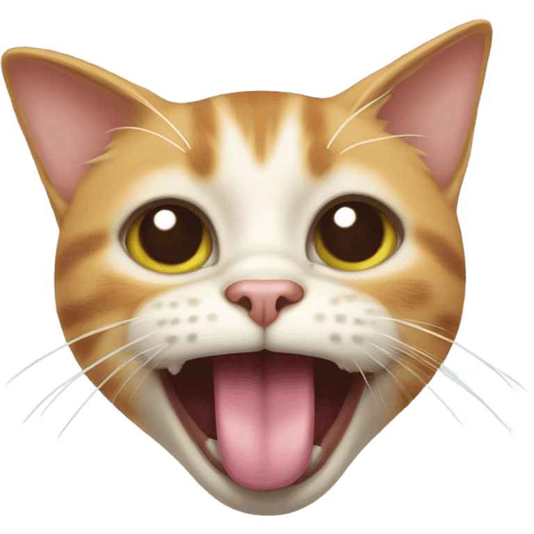 cat with tongue out being freaky emoji