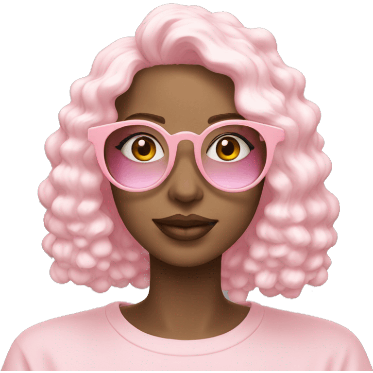 pastel pink glasses for women emoji