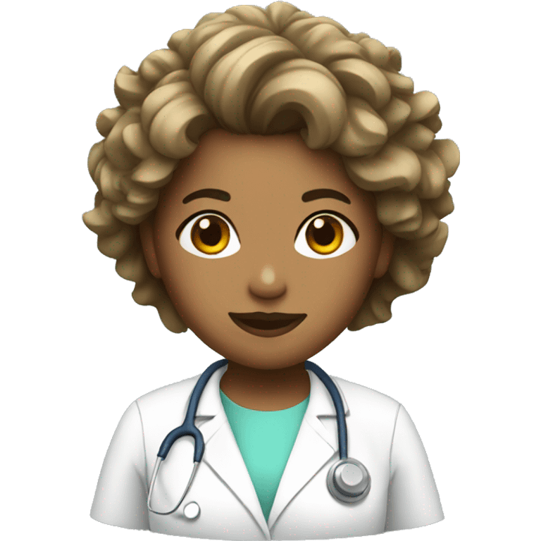 nurse with messy hair emoji