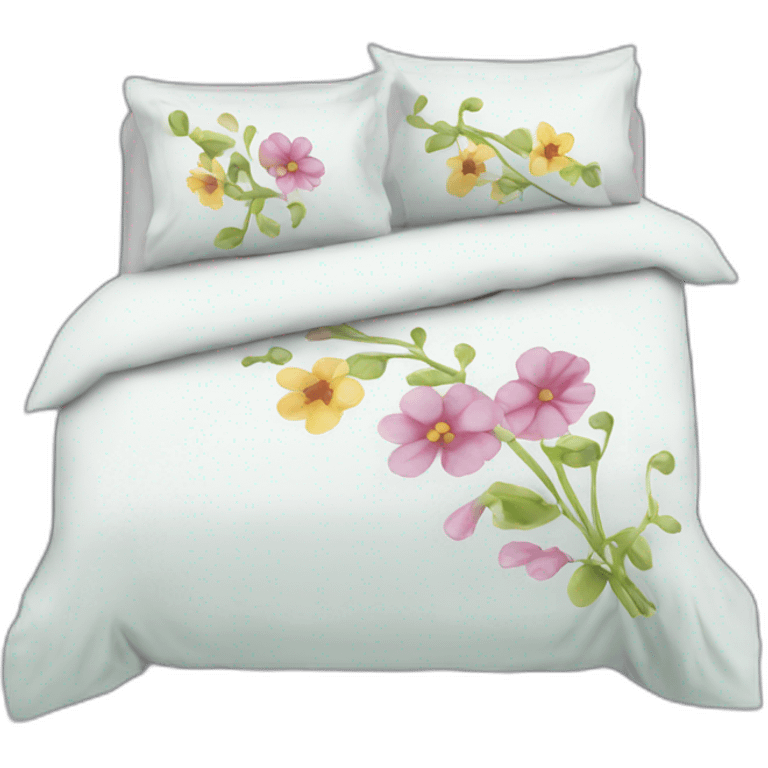 Bed linen flowers emoji