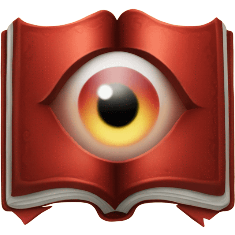 spell book that's red with eye in the middle emoji