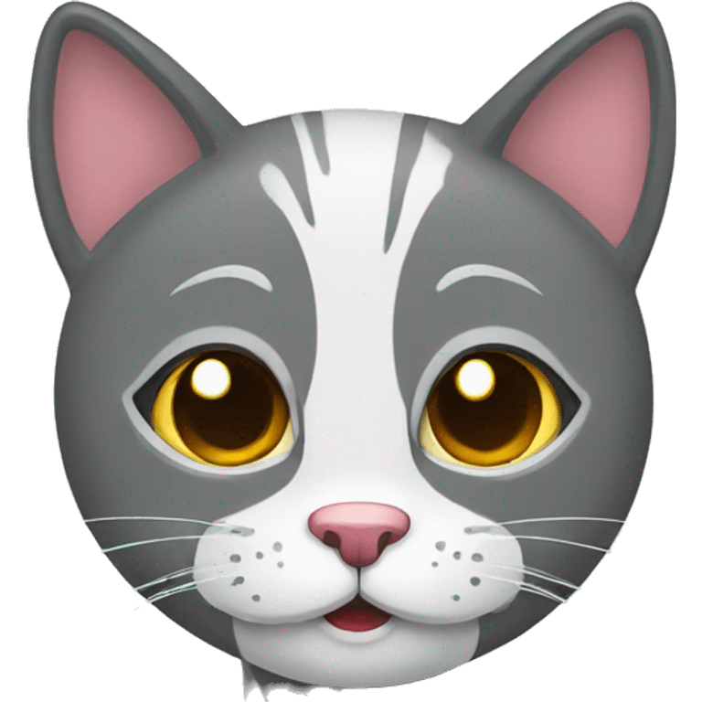 a cartoon cat flat design emoji