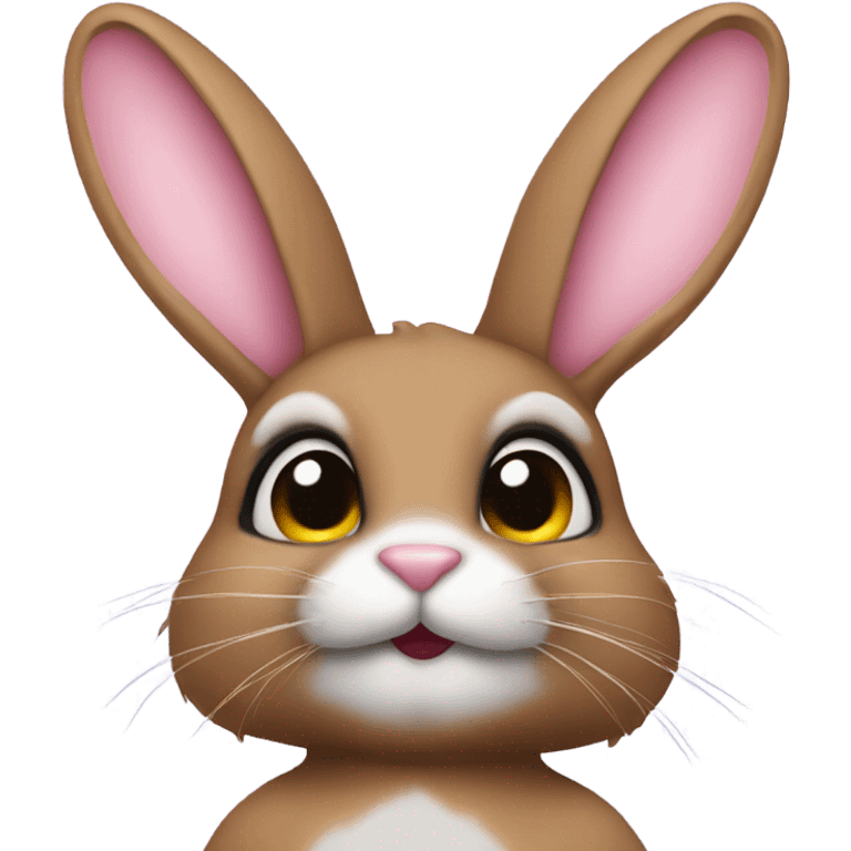 Rabbit in Kiss makeup  emoji