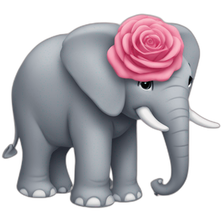 Elephant rose emoji