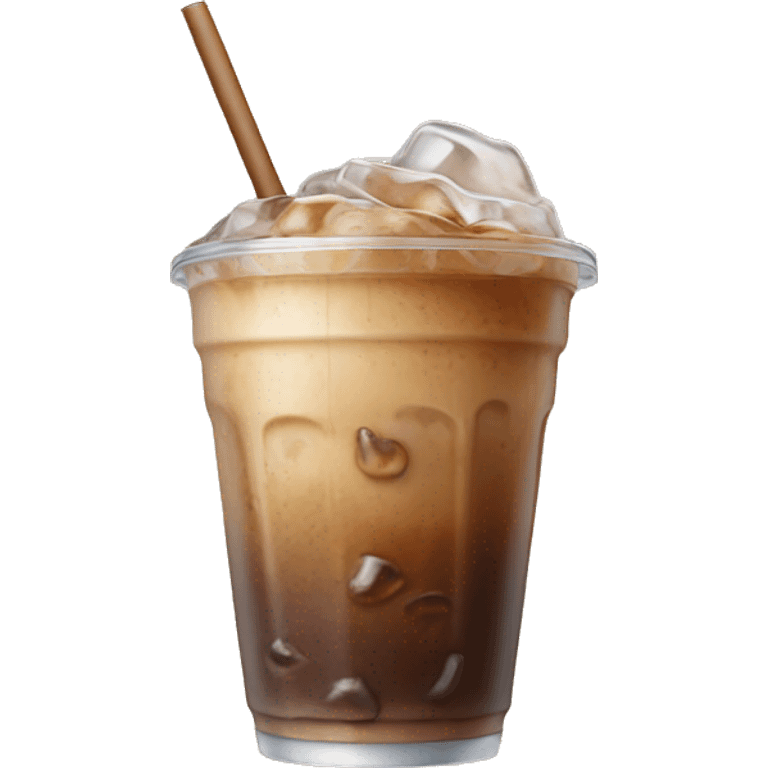 Iced coffee with straw emoji