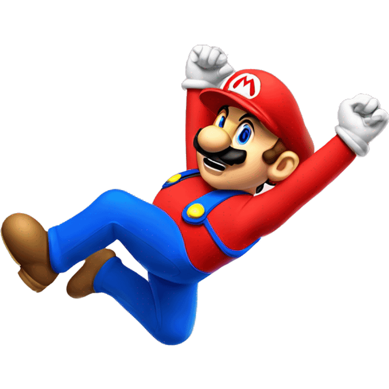 Super Mario doing a backflip  emoji